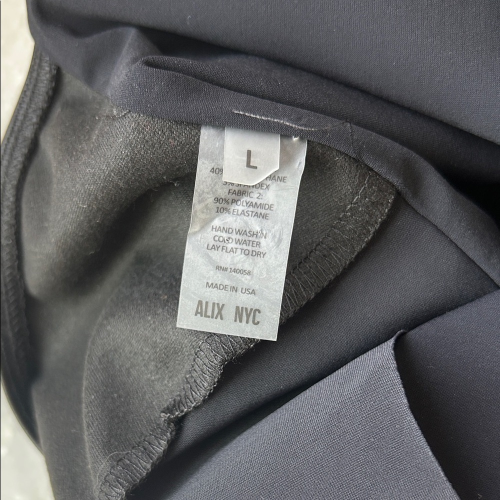 Alix NYC Horst Faux Black Leather Cami Bodysuit | L - Picture 7 of 7